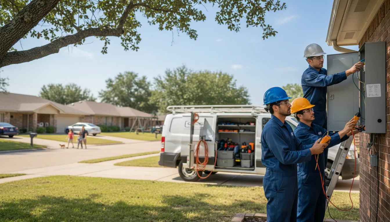 Certified electrician providing emergency electrical services in La Farge, WI